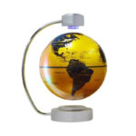Magnetyczny globus ziemski w eleganckim złotym wykończeniu - simple