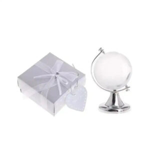 Mini globus ze szkła z eleganckim designem i ręcznym wykonaniem - simple