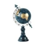 Statuetka globus morski niebieski 40 cm do eleganckiego wnętrza