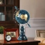 statutka globus morski niebieski 40cm do eleganckiego wnetrza simple 383 1